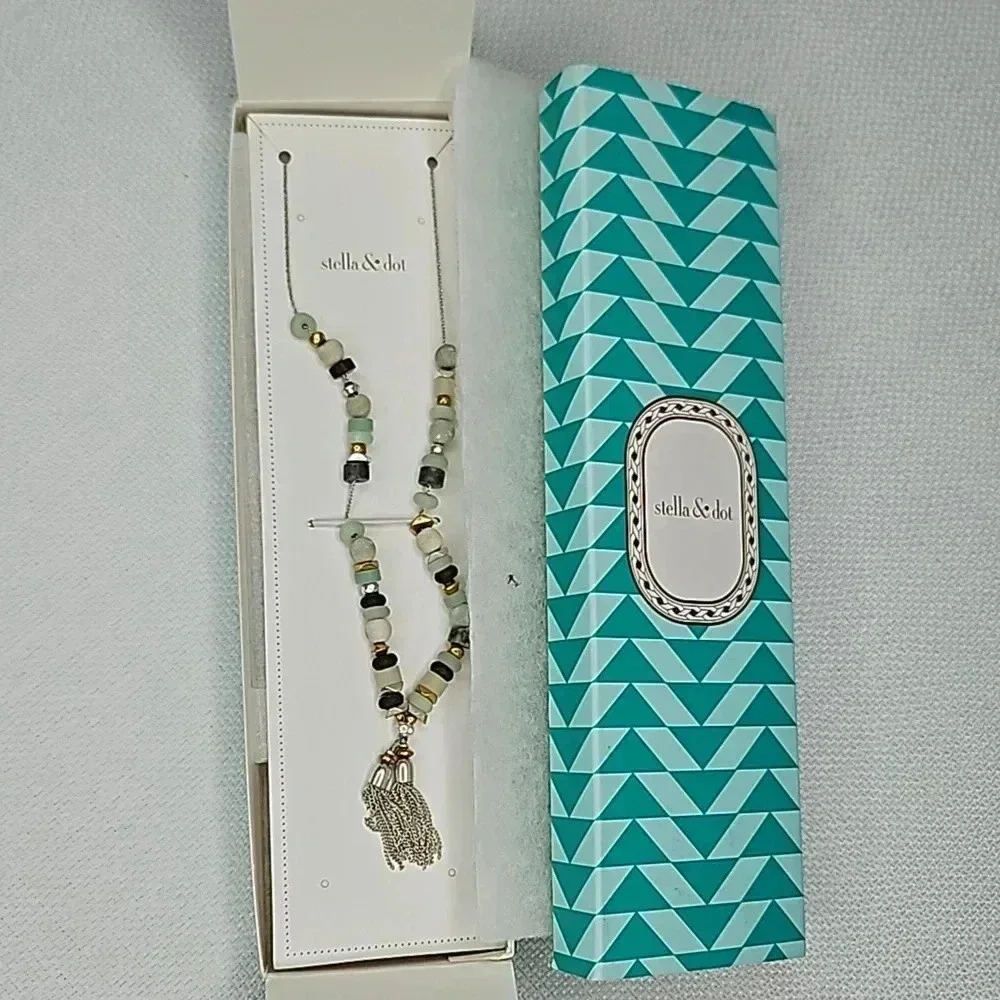 NIB - Retired‎ Stella & Dot Anda Intention Lariat Necklace Balance Beaded Tassel